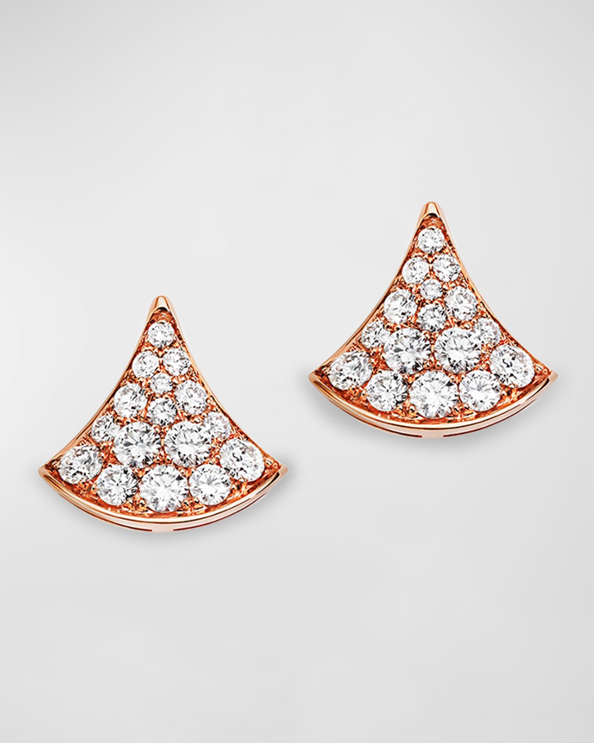 18K Rose Gold Divas' Dream Pave Diamond Stud Earrings