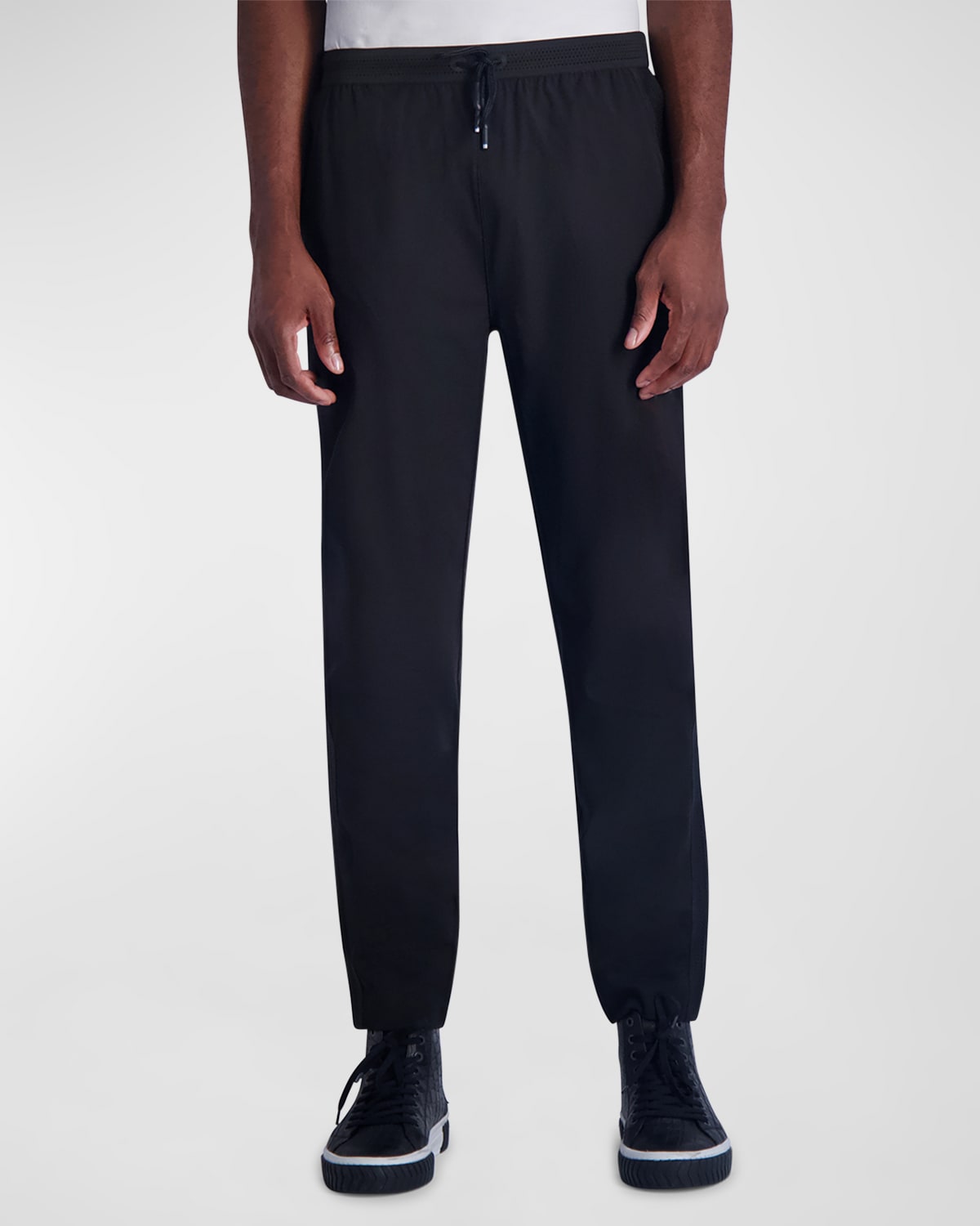 Karl Lagerfeld Lm4 Slim Fit Track Pants In Black