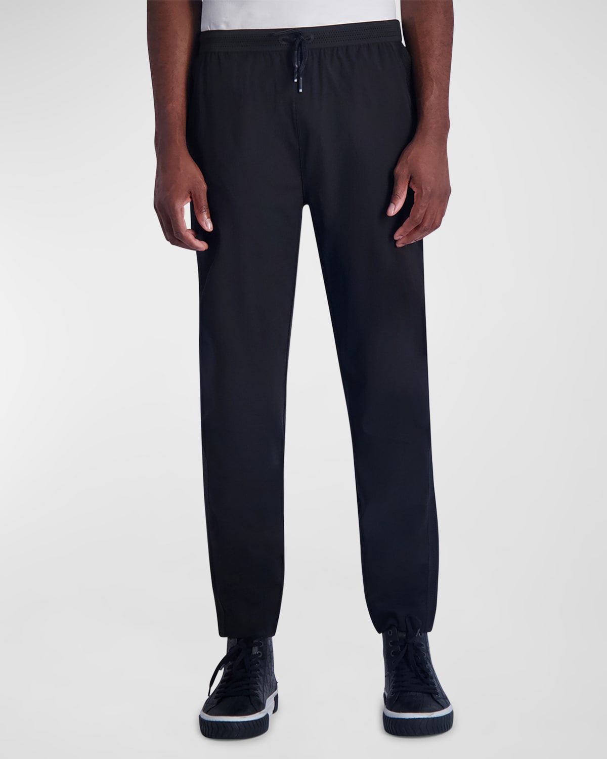 Men's Mesh-Trim Track Pants