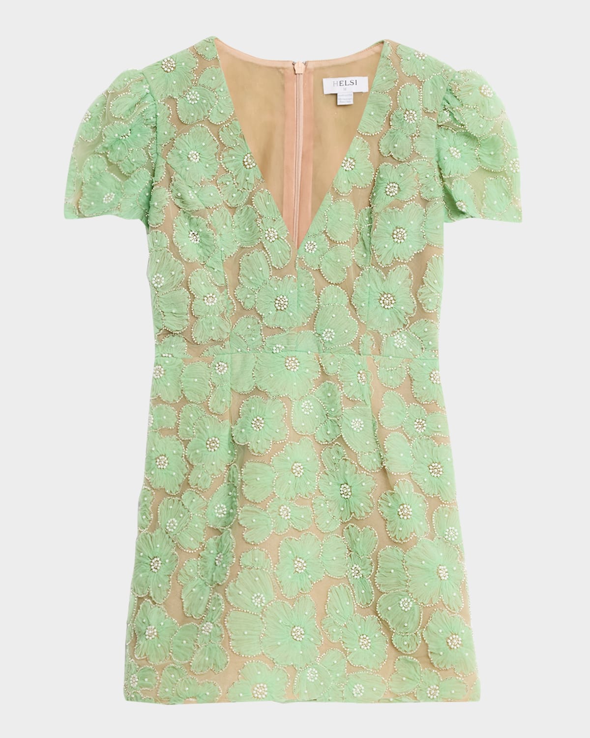 Ada Beaded Floral Mini Dress