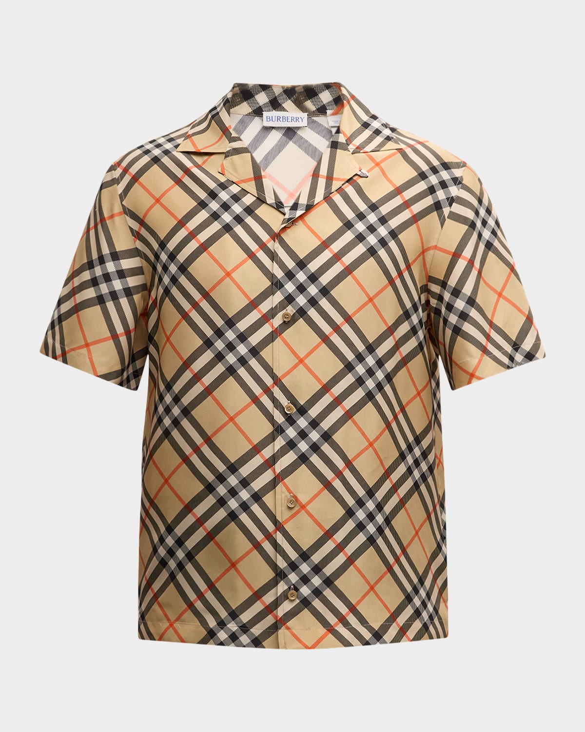 BURBERRY MEN'S CHECK CAMP SHIRT 