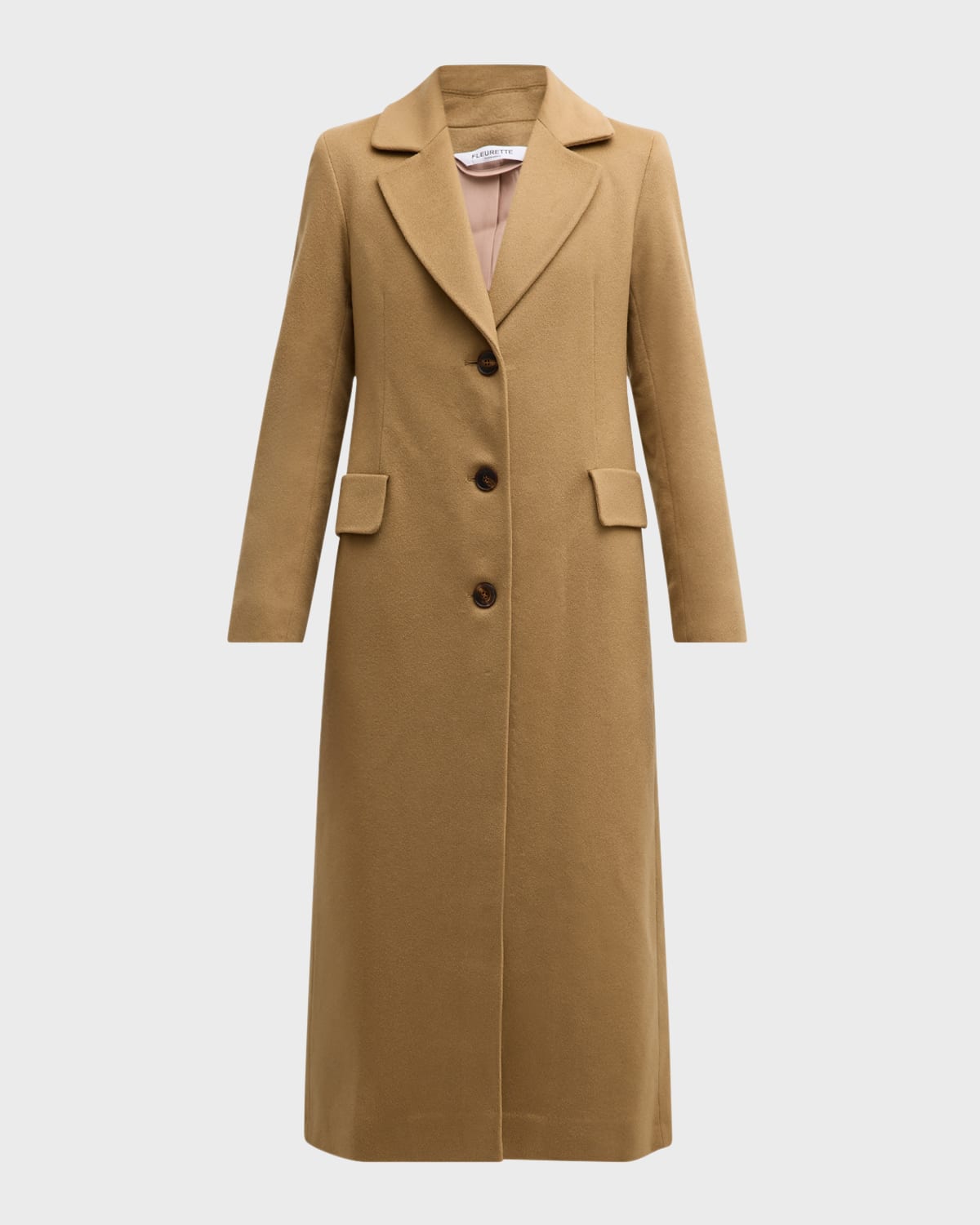 Fleurette vicuna coat top