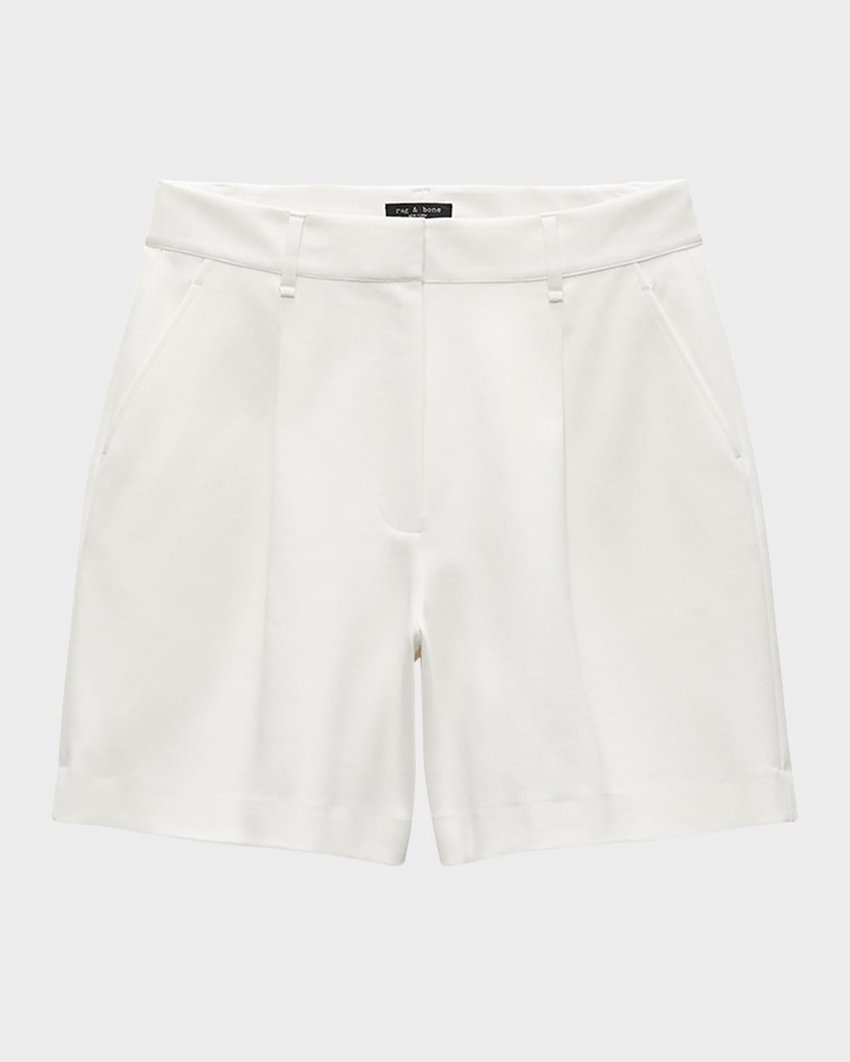 Rag & Bone Irina Mid-rise Tailored Shorts In Wht