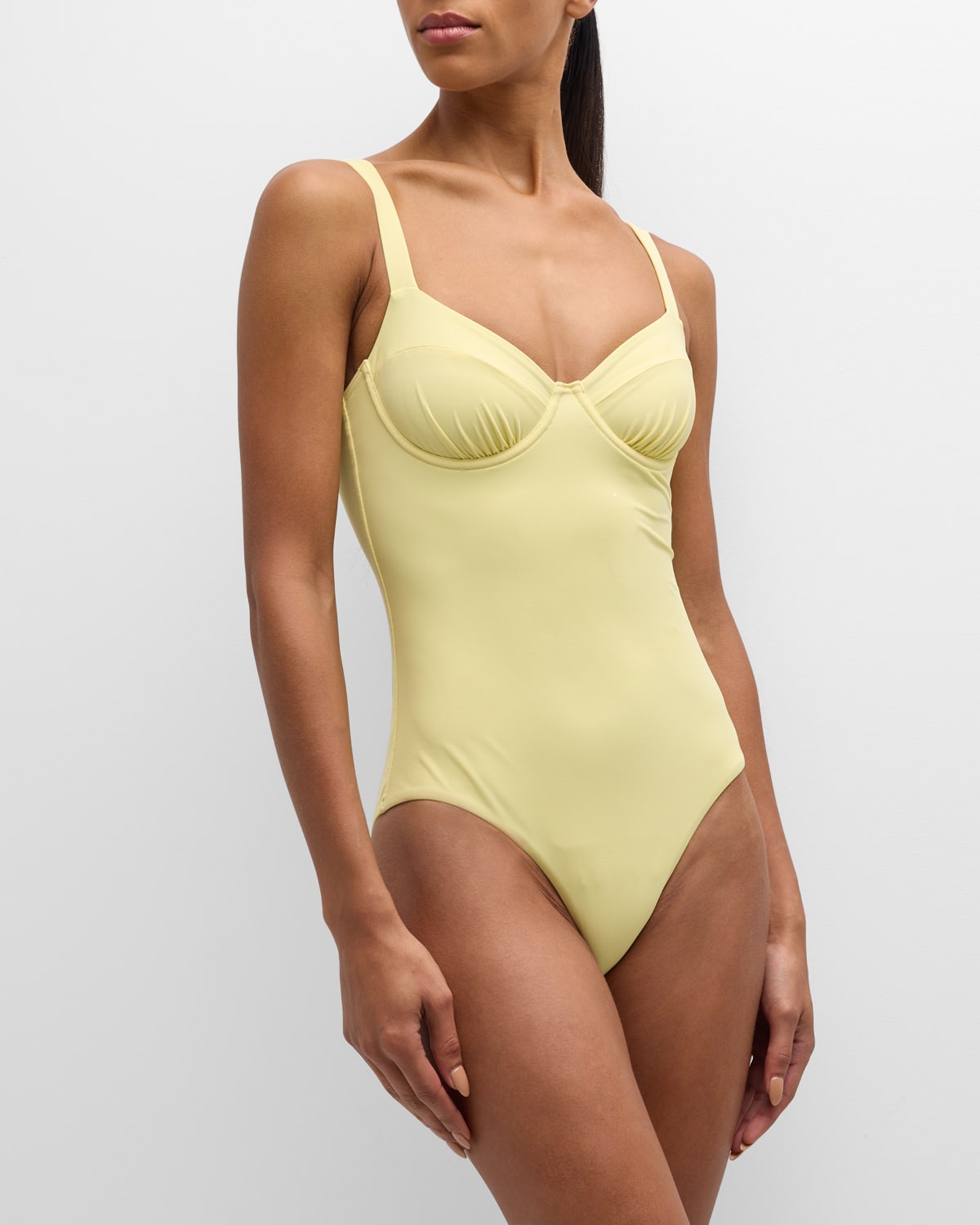 Bondi Born Loures One-piece Swimsuit In Yellow