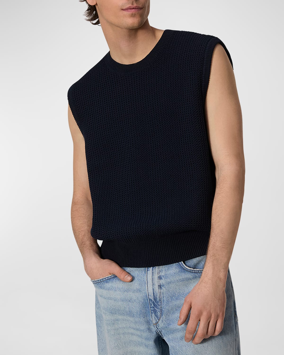 Shop Rag & Bone Men's Karson Cotton Sweater Vest In Salute