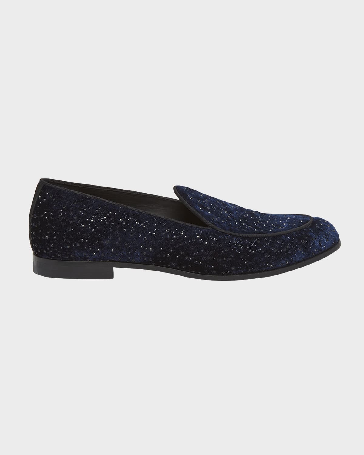 Men's Velvet and Crystal Venetian Loafers
