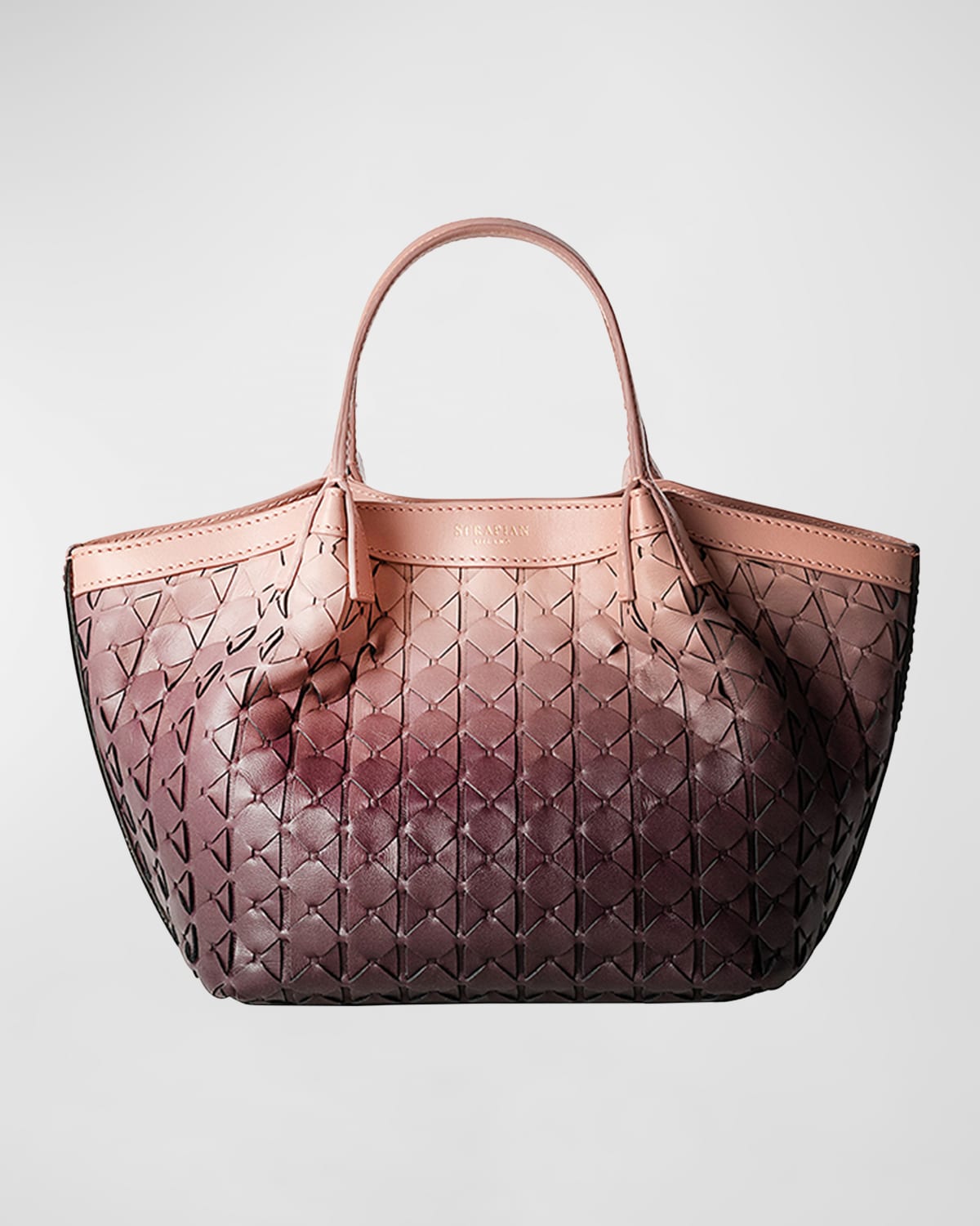 Mini Secret Mosaic Leather Top-Handle Bag