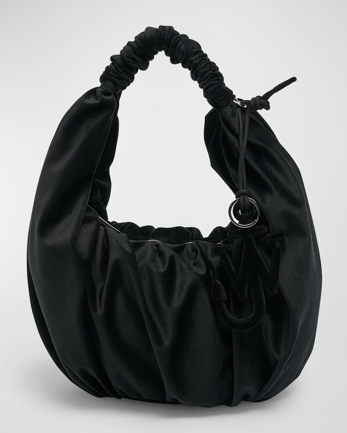 Ruffled Zip Shoulder Bag
