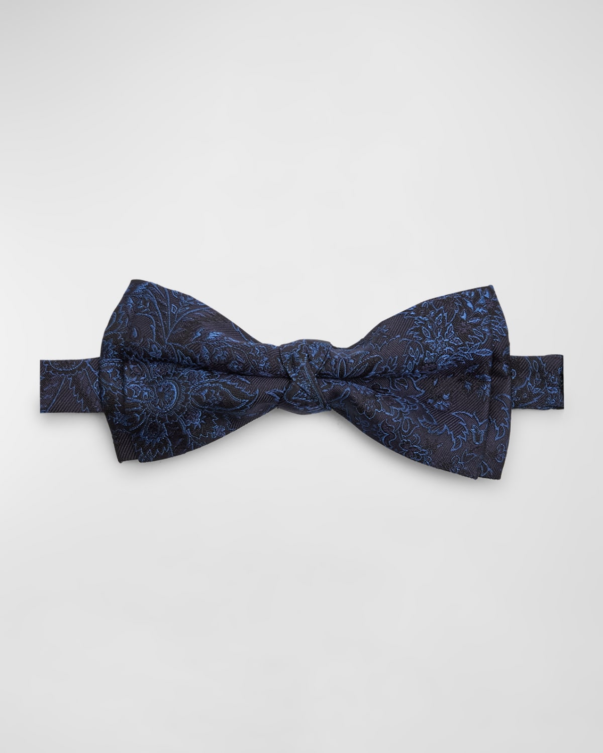 Shop Etro Men's Printed Bow Tie In Multicolour On Blue