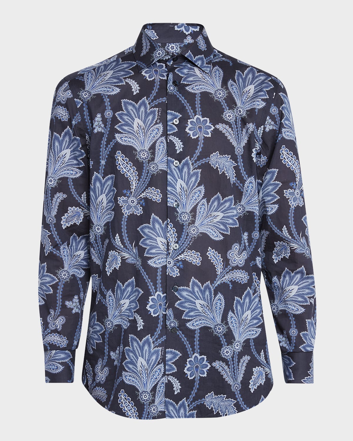 Etro Shirt In Print On Blue Base 2