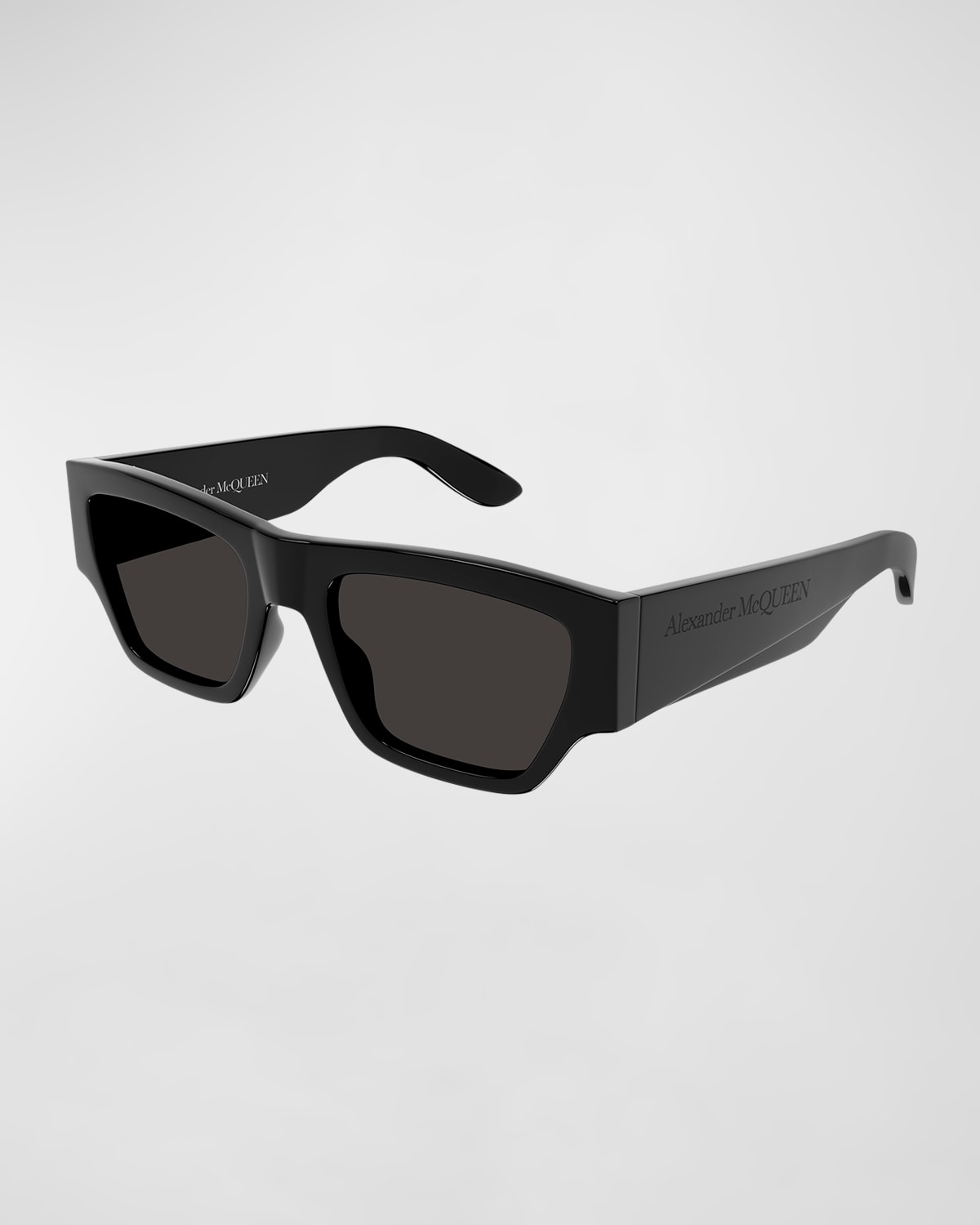 Men's Rectangle Acetate Sunglasses with Wide Tapered Arms