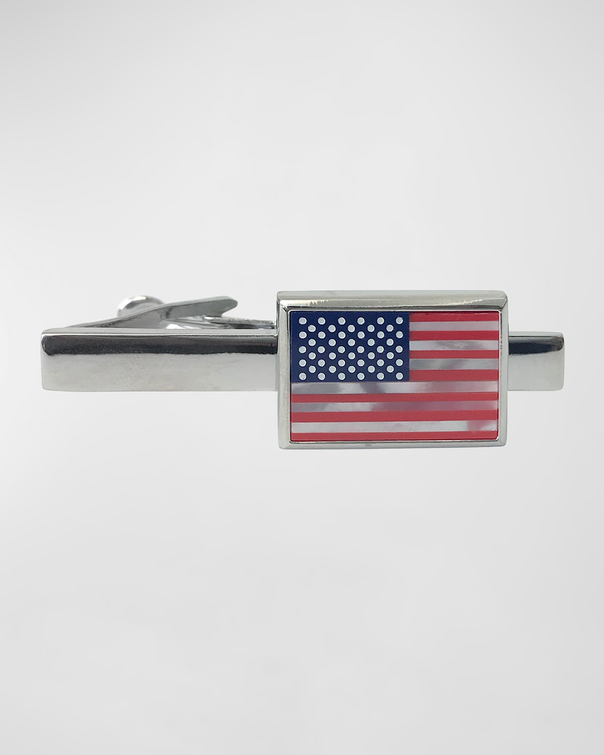 Men's Mother-Of-Pearl American Flag Tie Bar