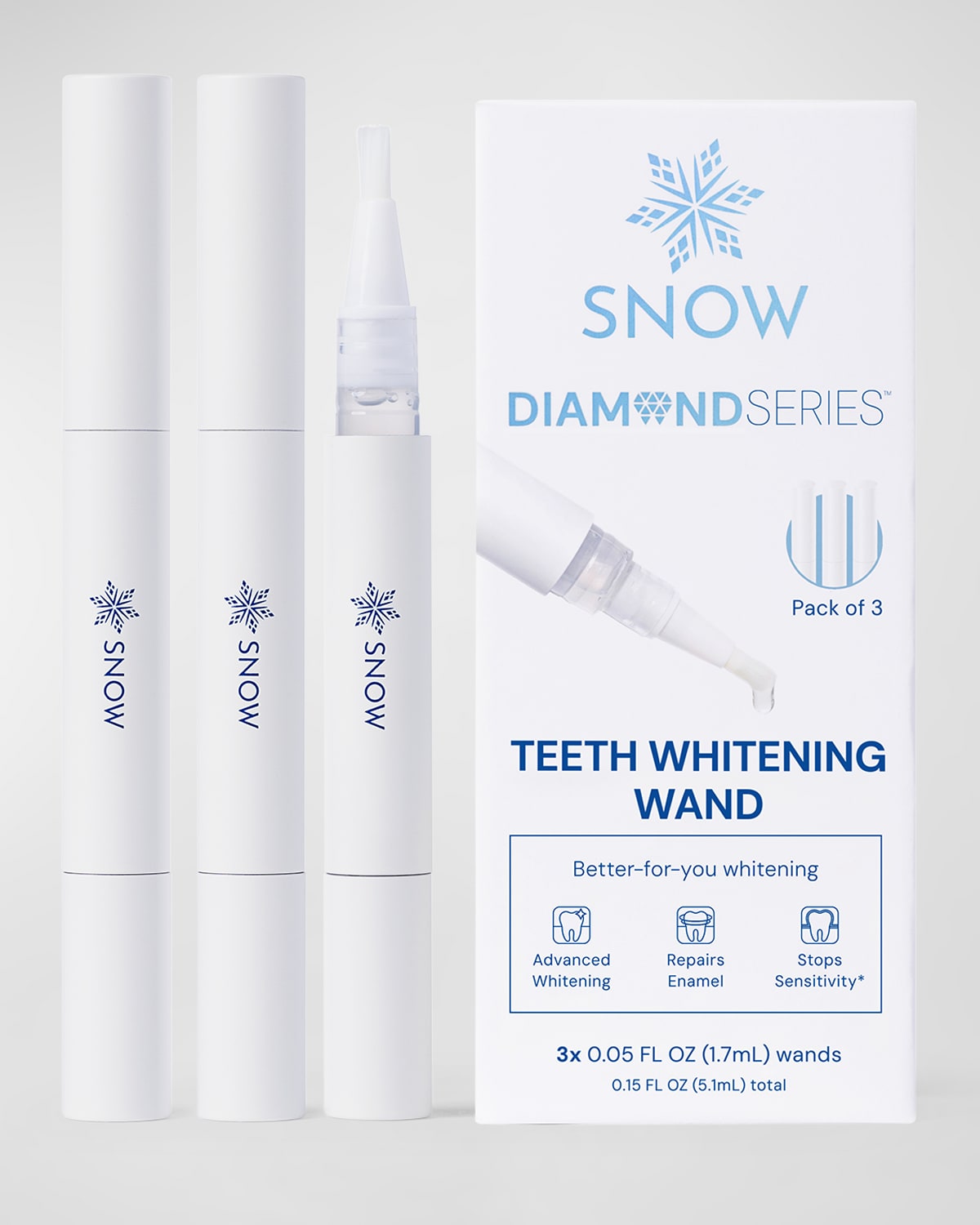 Shop Snow Oral Cosmetics Diamondseries Teeth Whitening Serum, 3 Pack