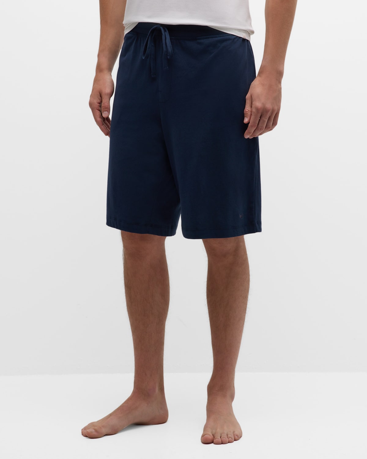Shop Petite Plume Men's Pima Cotton Lounge Shorts In Navy