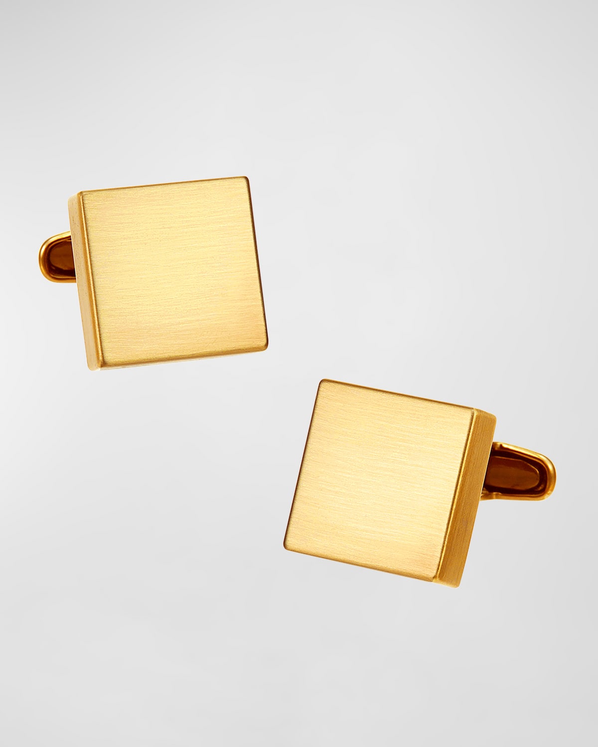 Men's Square Brushed Gold-Tone Cufflinks