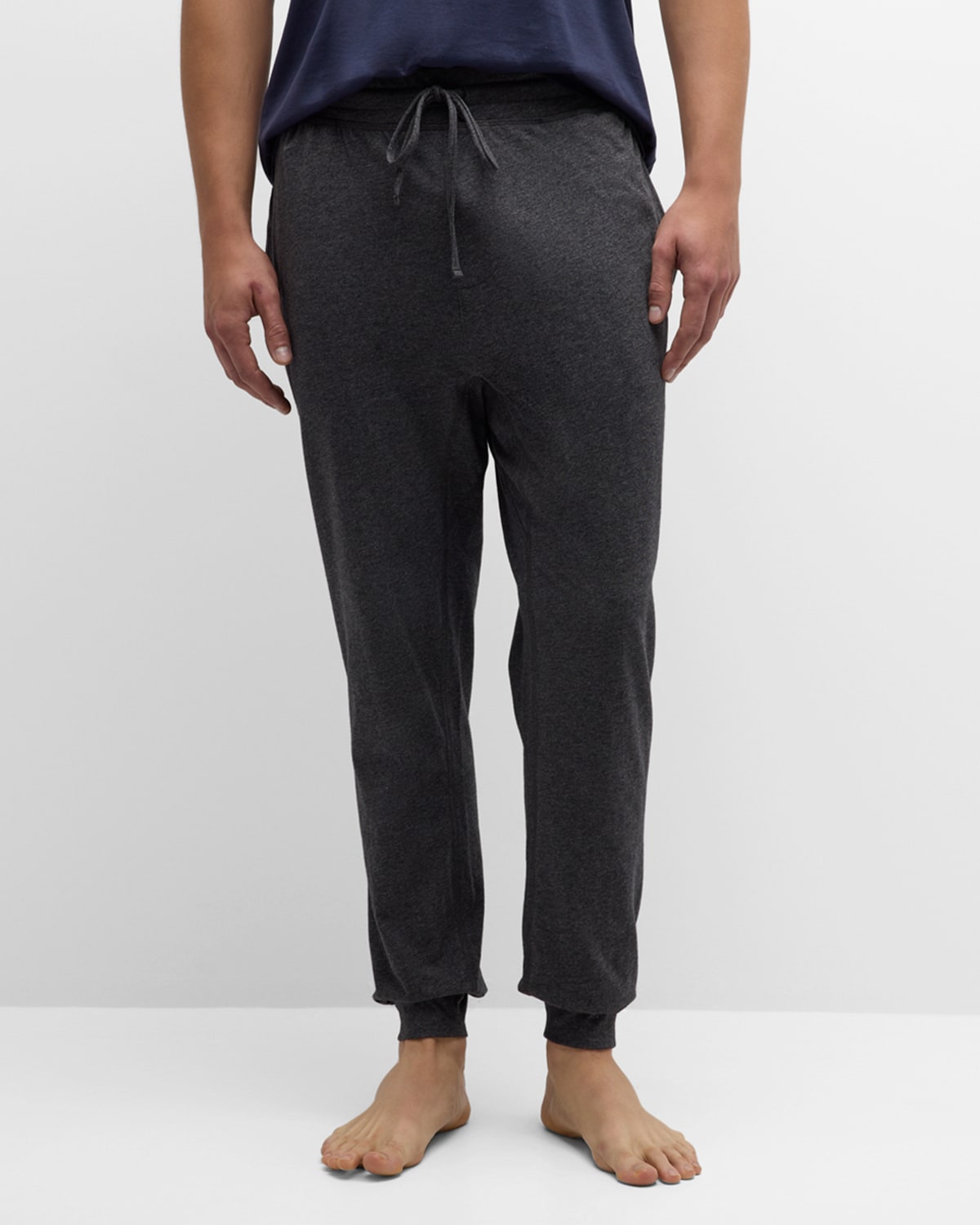 Shop Petite Plume Men's Pima Cotton Drawstring Lounge Pants In Grey