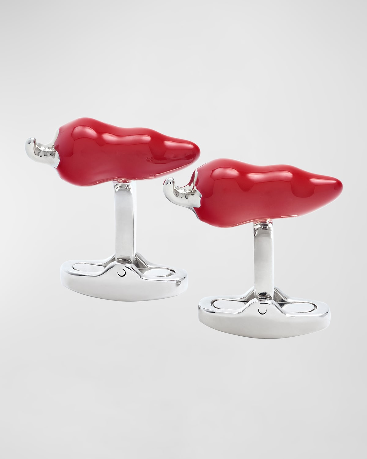 Men's Enamel Red Chili Pepper Cufflinks