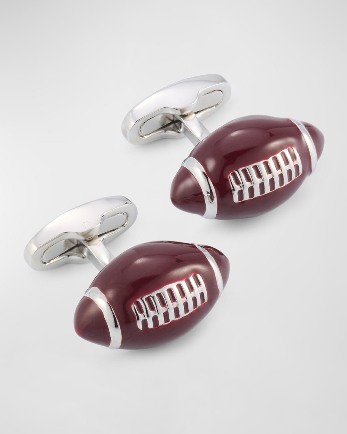 Men's Enamel Football Cufflinks
