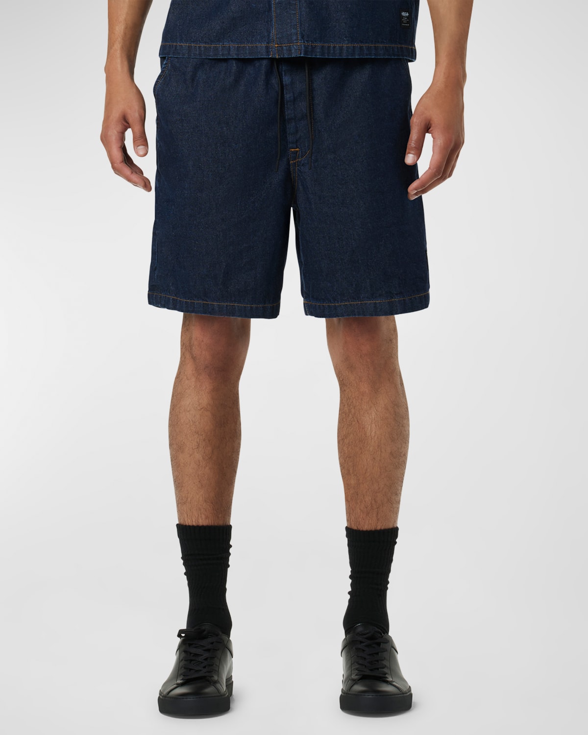 Men's Drawcord Denim Wash Shorts
