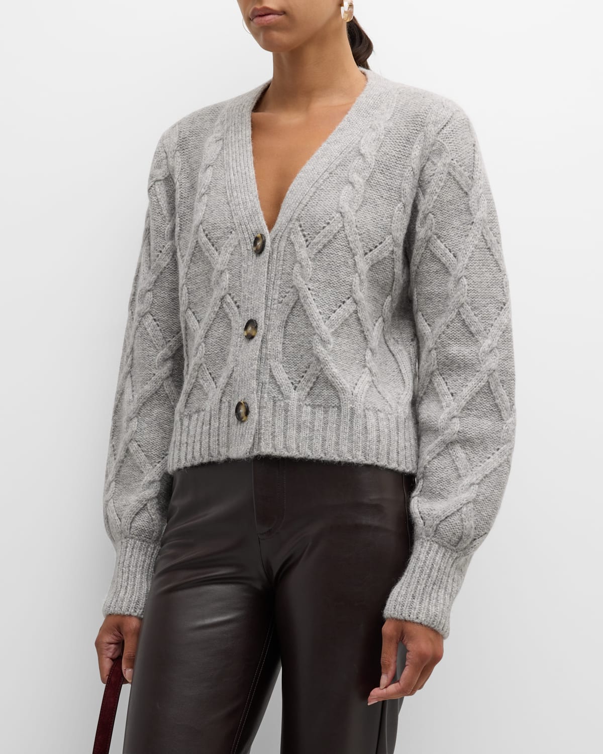 Fara Cable Knit Cardigan Sweater