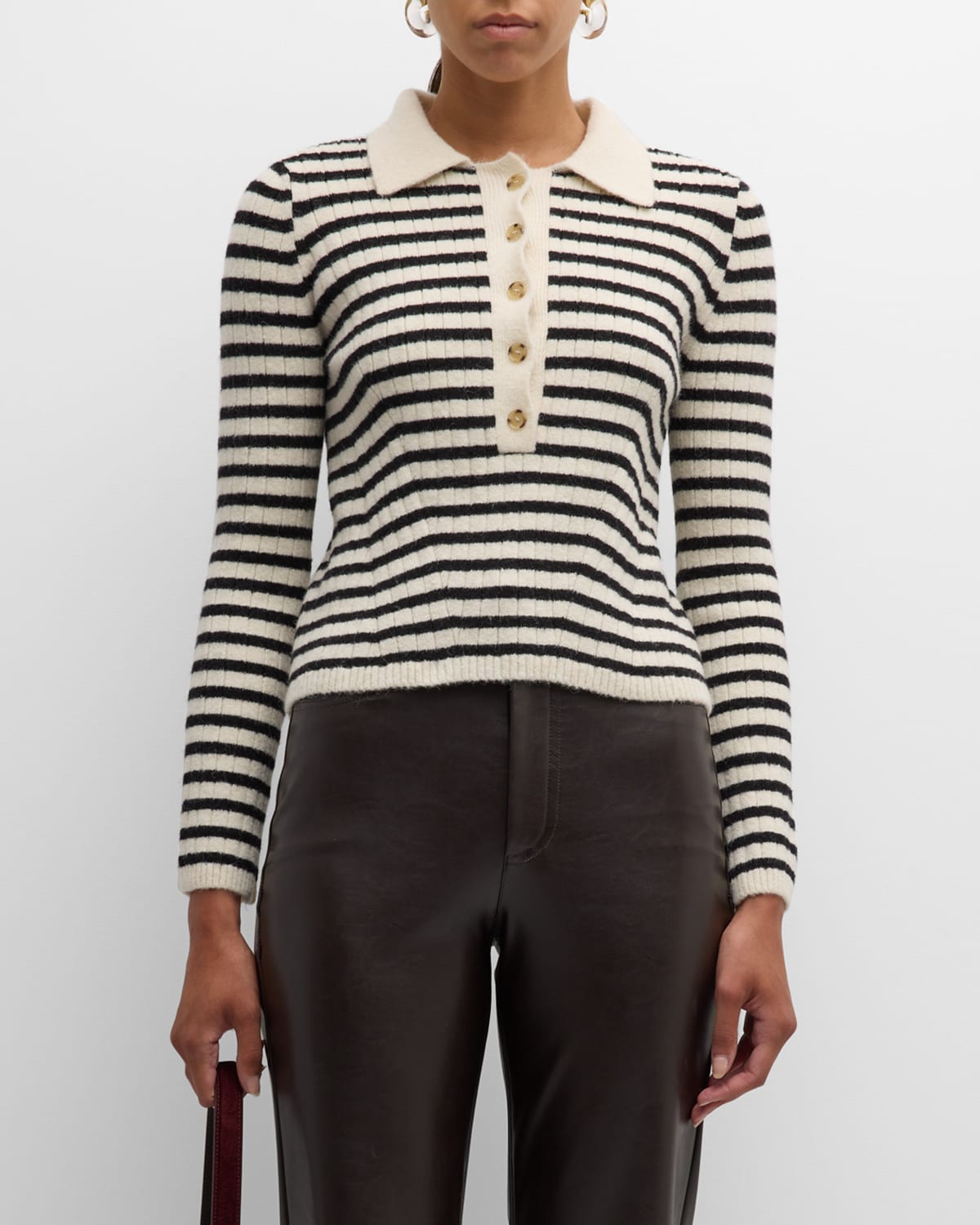 Elliot Stripe Knit Ribbed Sweater