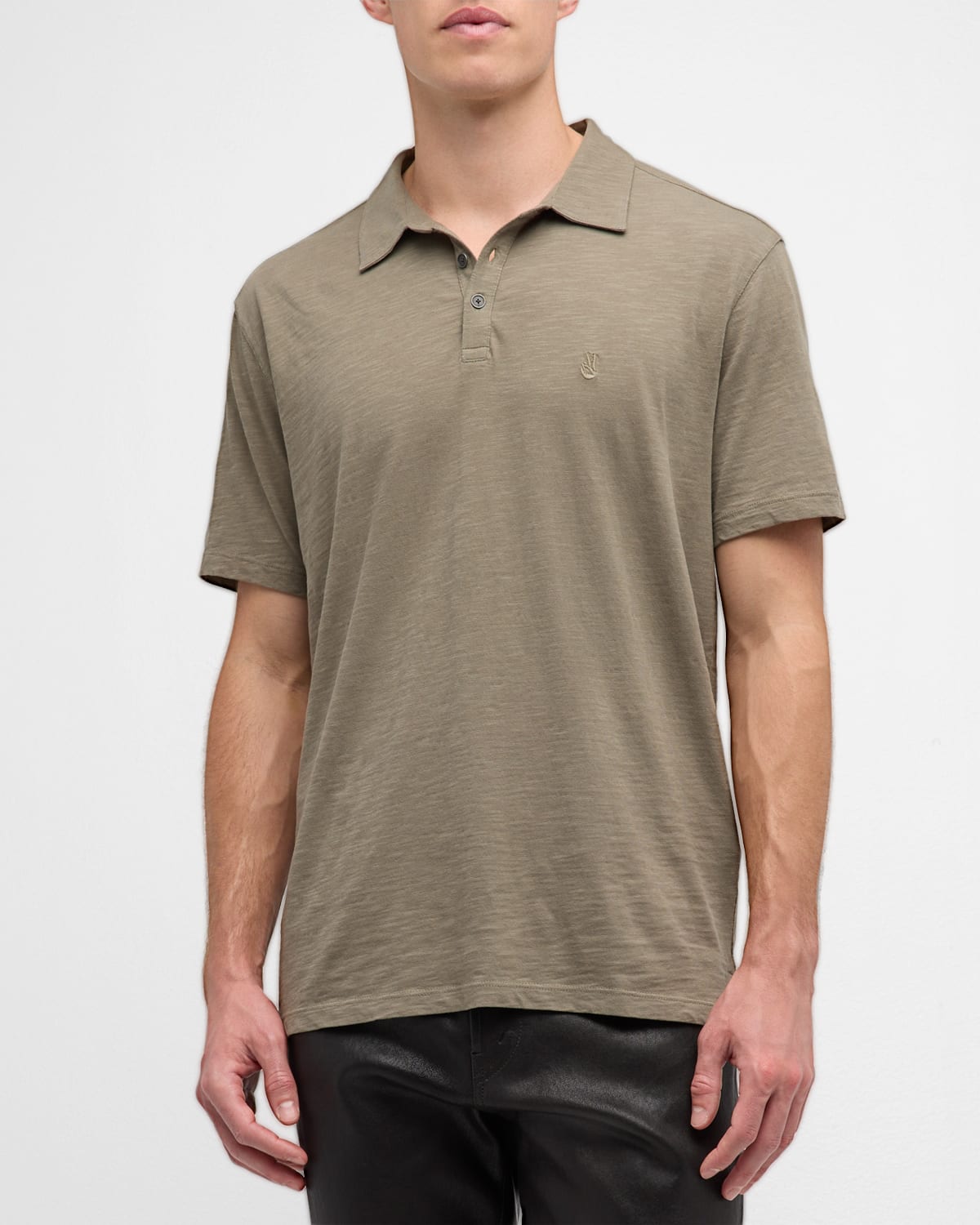 Men's Embroidered Cotton Polo Shirt