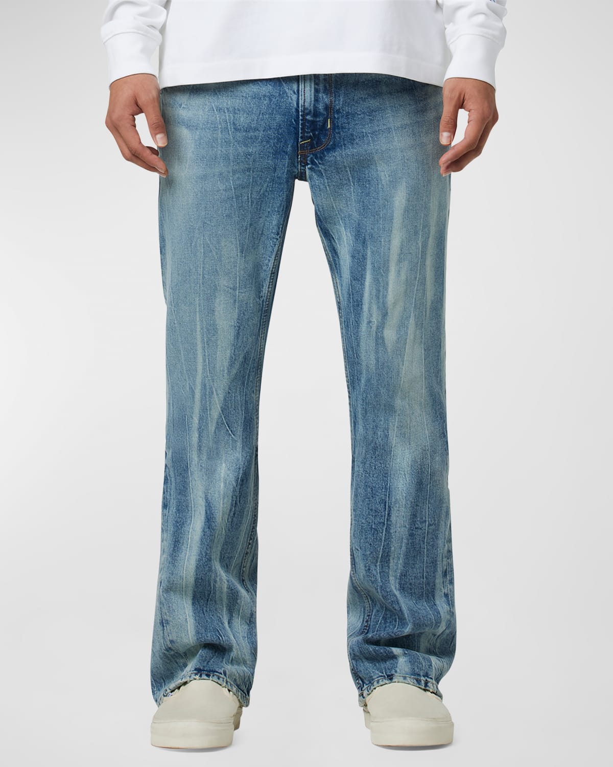 Shop Hudson Men's Walker Kick Flare Jeans In Exclusion