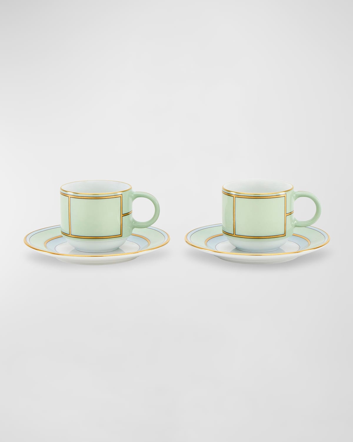 Shop Ginori 1735 Diva Coffee Set For Two, Verde In Diva Verde