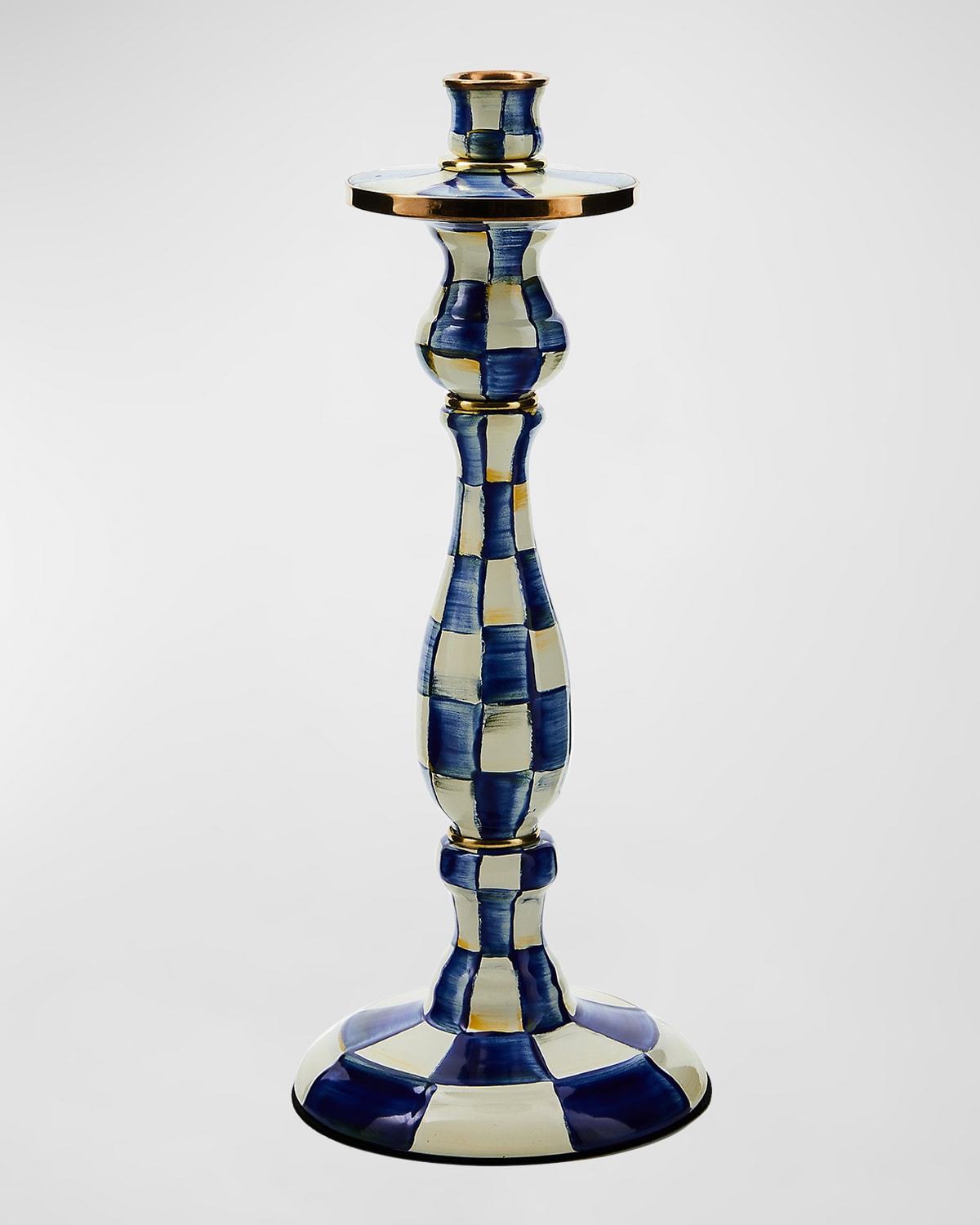 Mackenzie-childs Royal Check Large Candlestick