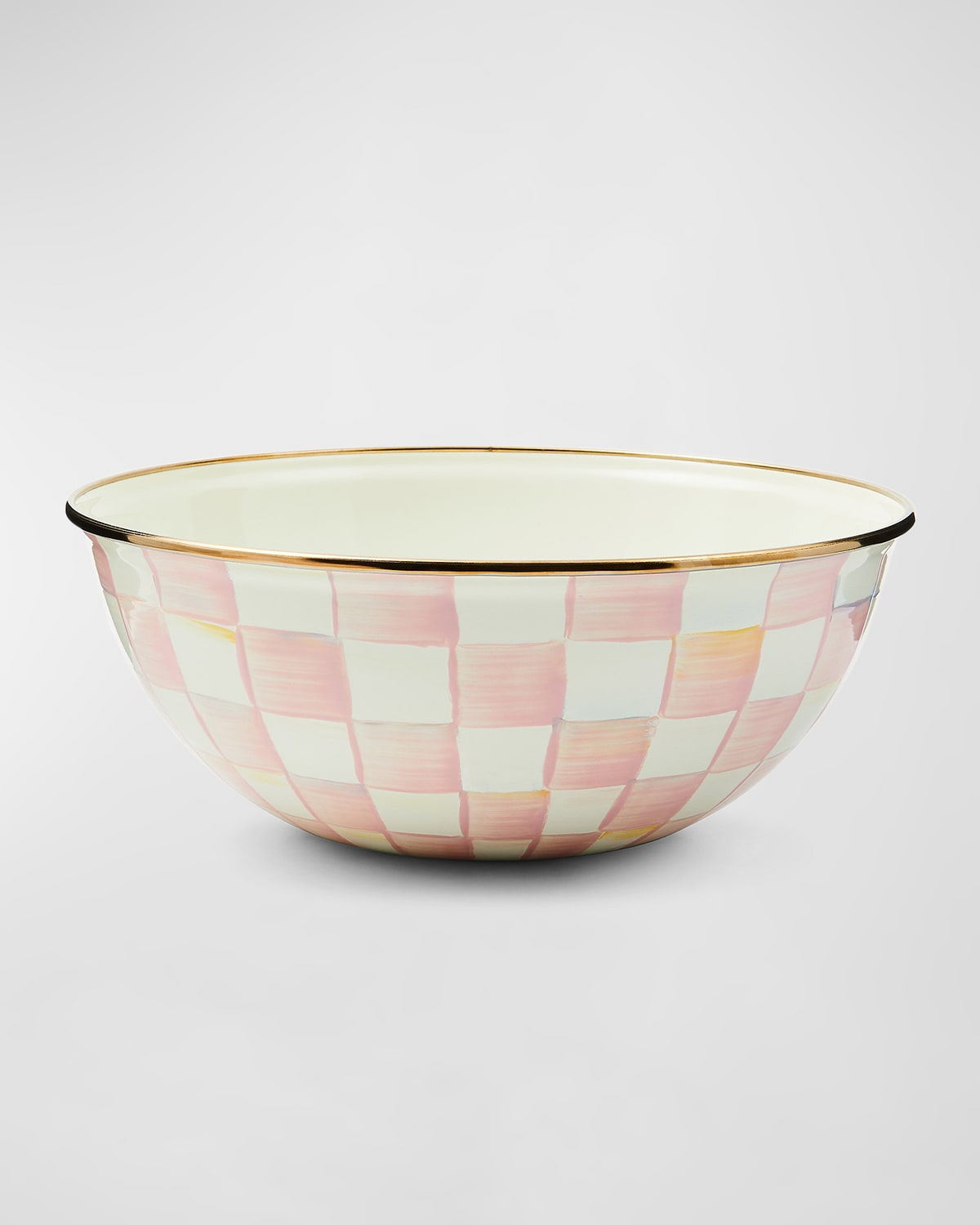 Mackenzie-childs Rosy Check Medium Everyday Bowl