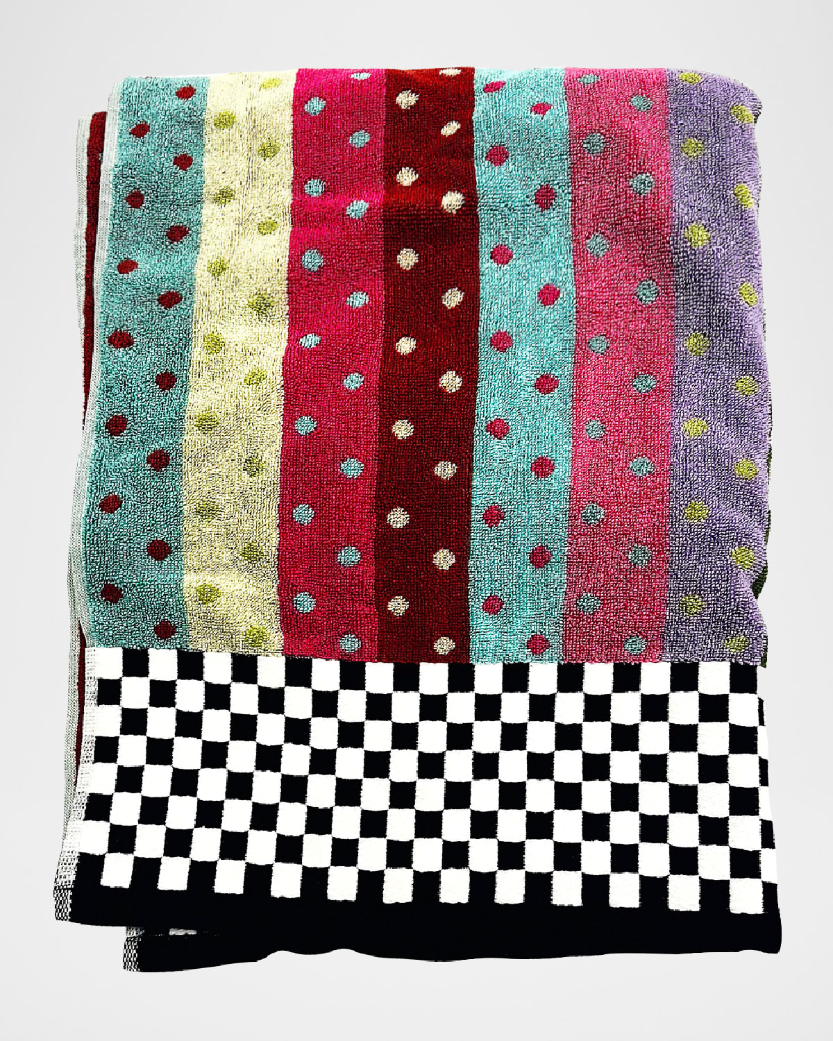 Mackenzie-childs Stripe & Dot Confetti Bath Towel