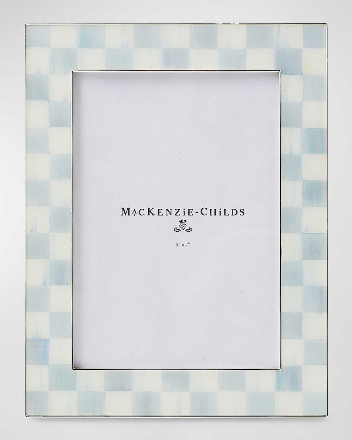 Mackenzie-childs Sterling Check Silver-plated Frame, 5" X 7"