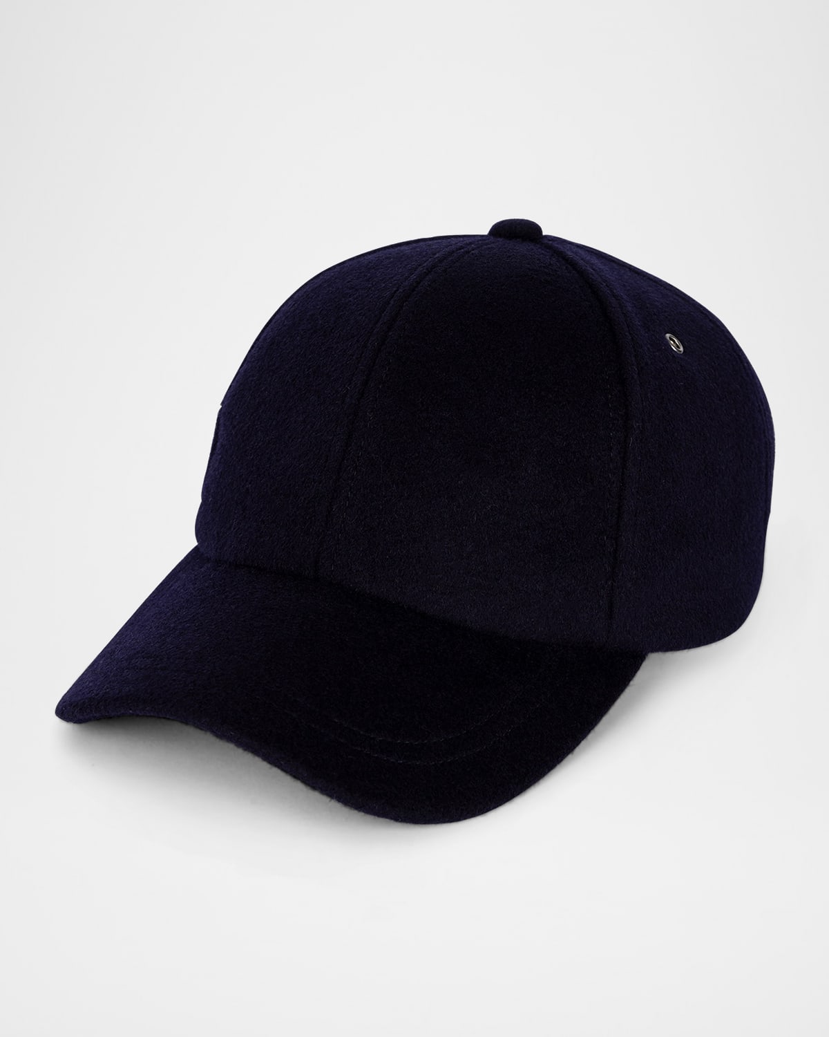 Paul Smith Men's Wool Baseball Cap with Signature Trim