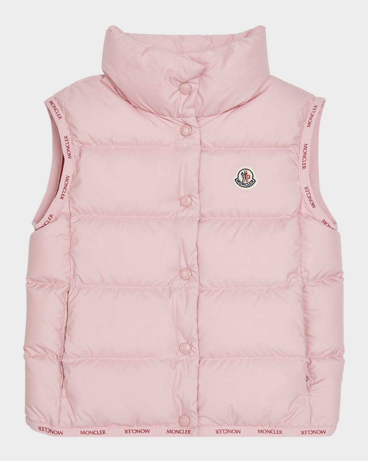 Moncler Badia Down Vest Pink In Pastel Pink