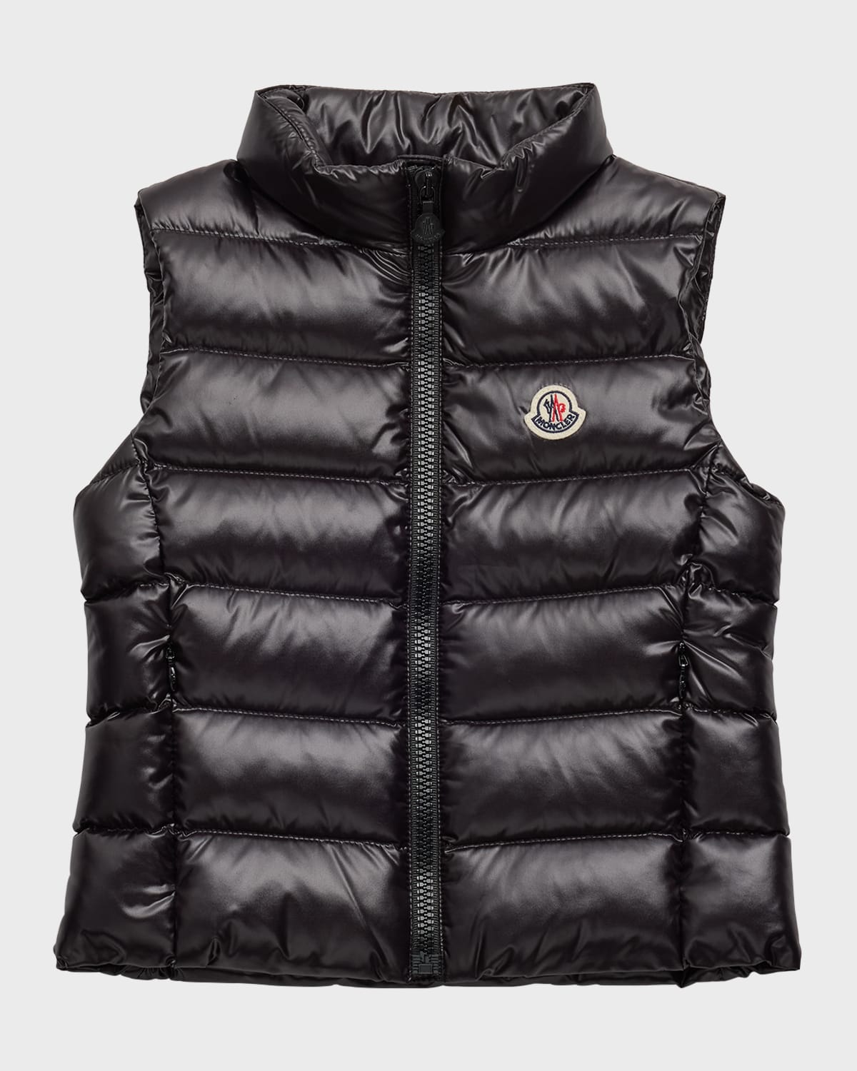 Moncler Girl's Ghany Quilted Puffer Down Vest In Black