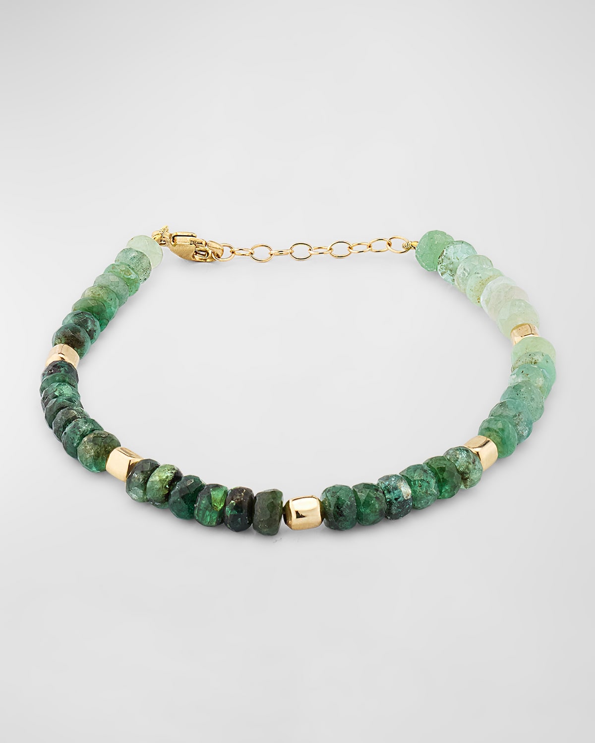 Jumbo Stone and Gold Bead Bracelet