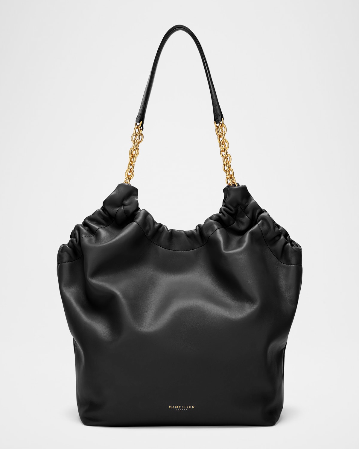 Demellier Miami Smooth Leather Tote Bag In Black