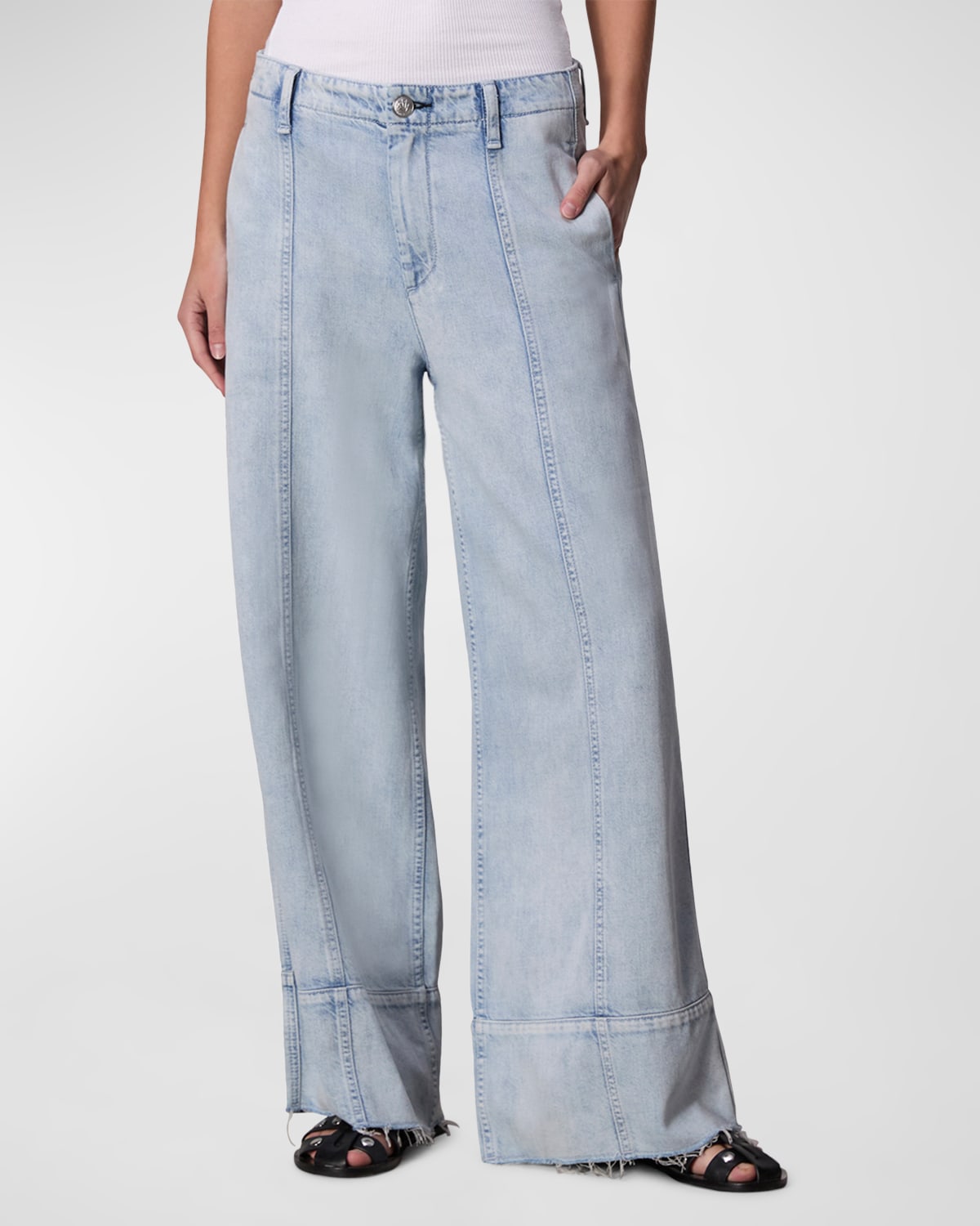 Featherweight Arianna Cropped Palazzo Jeans
