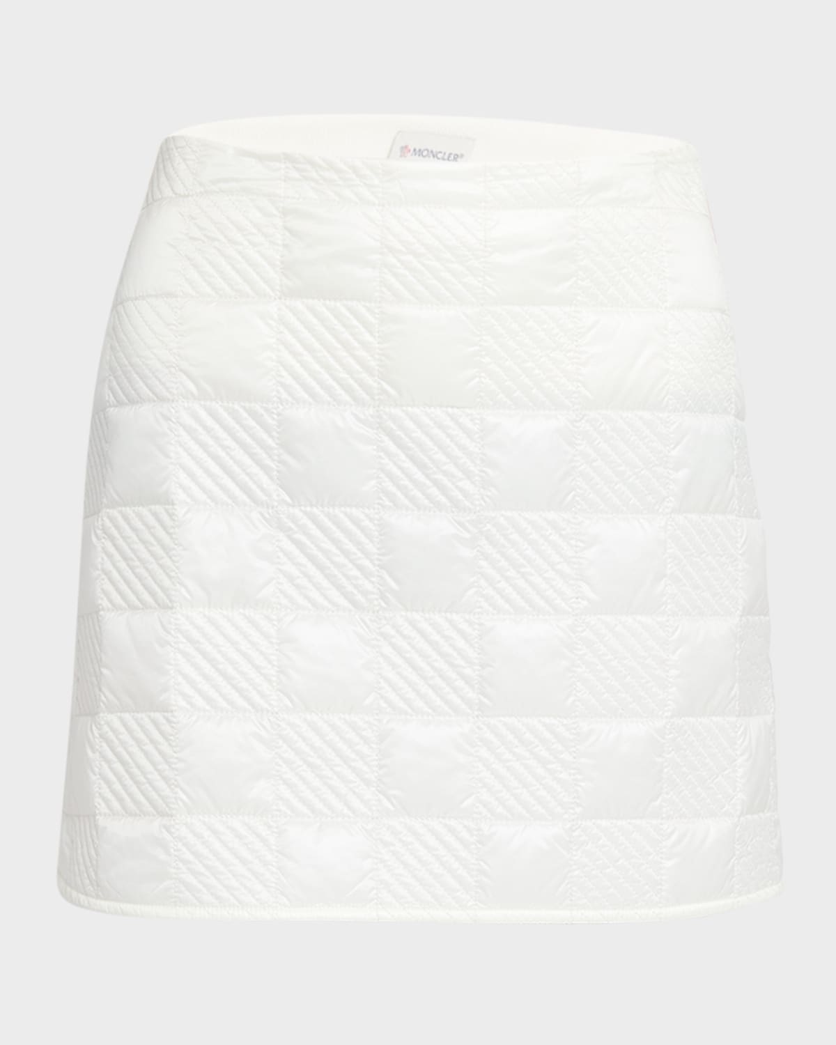 Checkerboard Quilted Mini Skirt