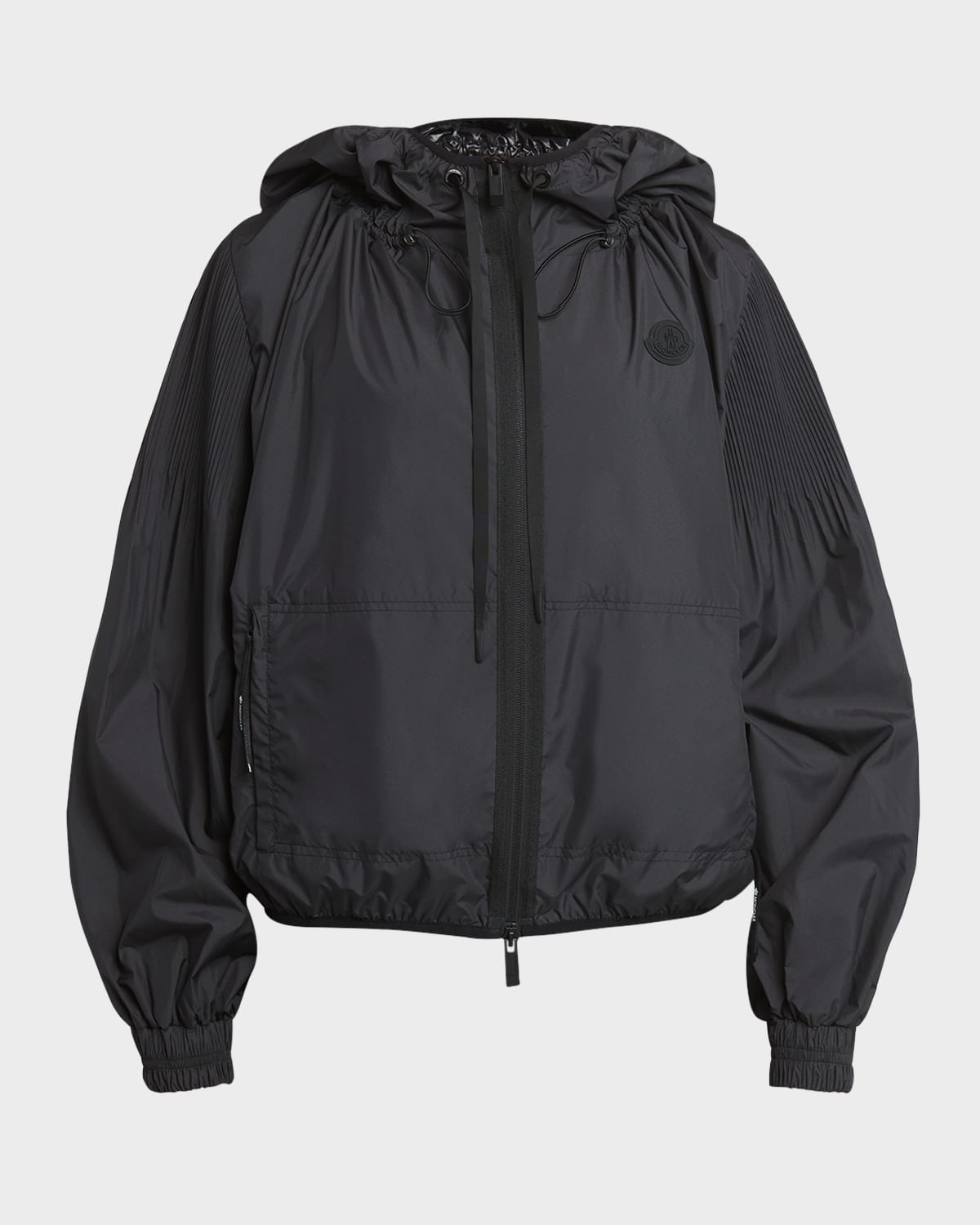 MONCLER AUXONNE MATTE HOODED WINDBREAKER JACKET 