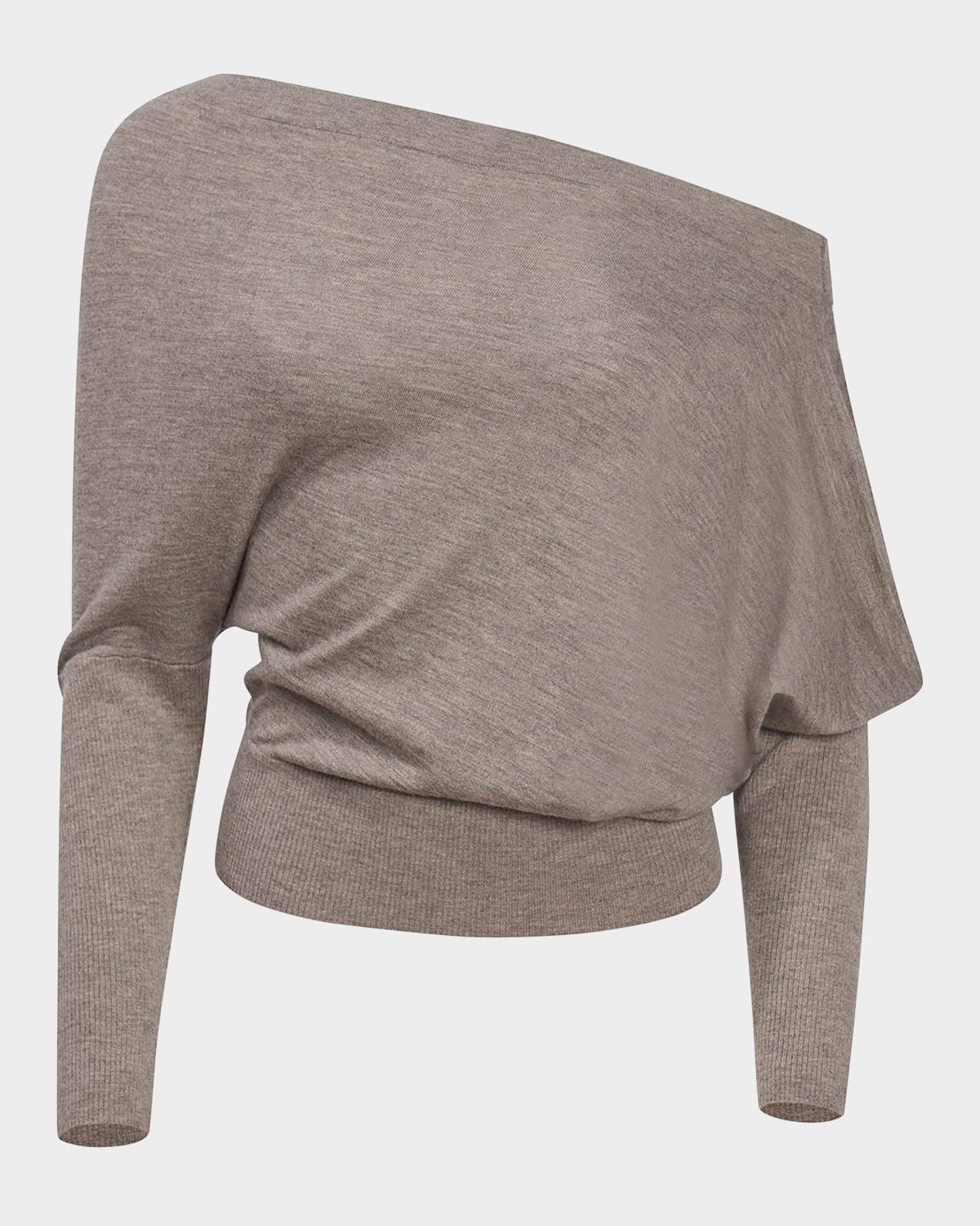 Altuzarra Grainge Cashmere Off-shoulder Sweater In Marble Melange