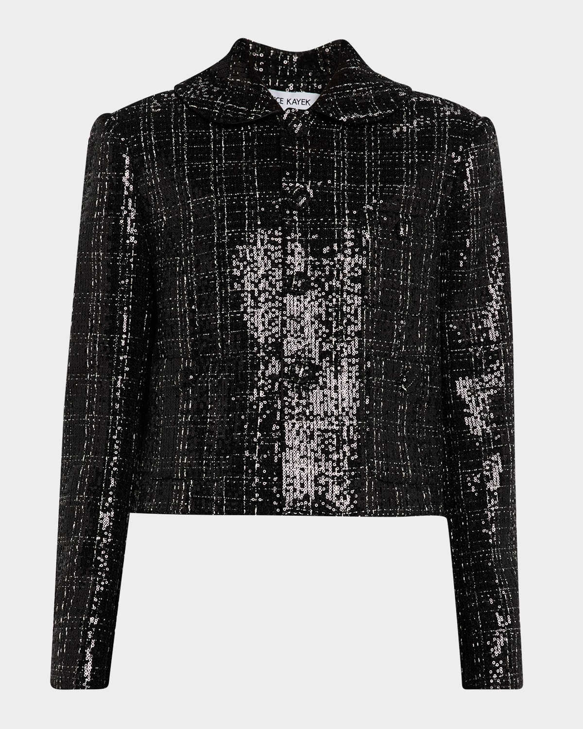 DICE KAYEK SEQUINED CHECK SINGLE-BREASTED JACKET 