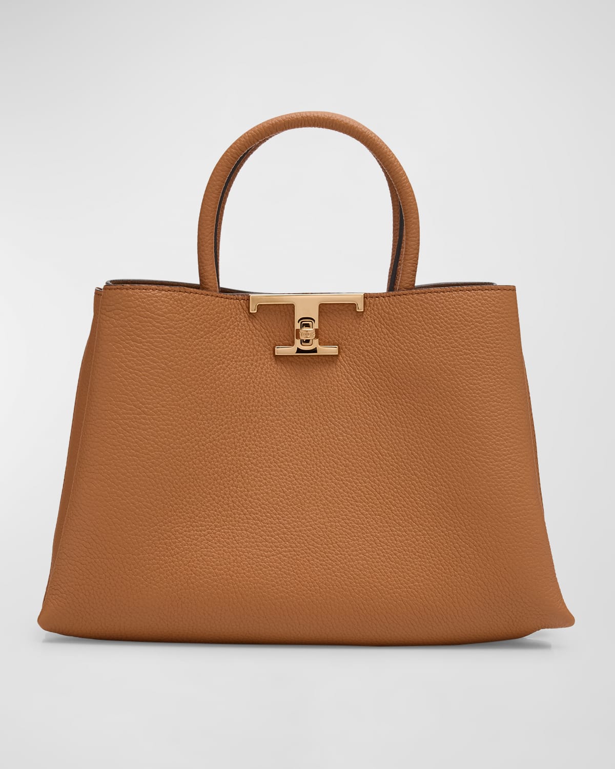 Tod's Calf Leather Top-handle Bag In Kenia Scuro