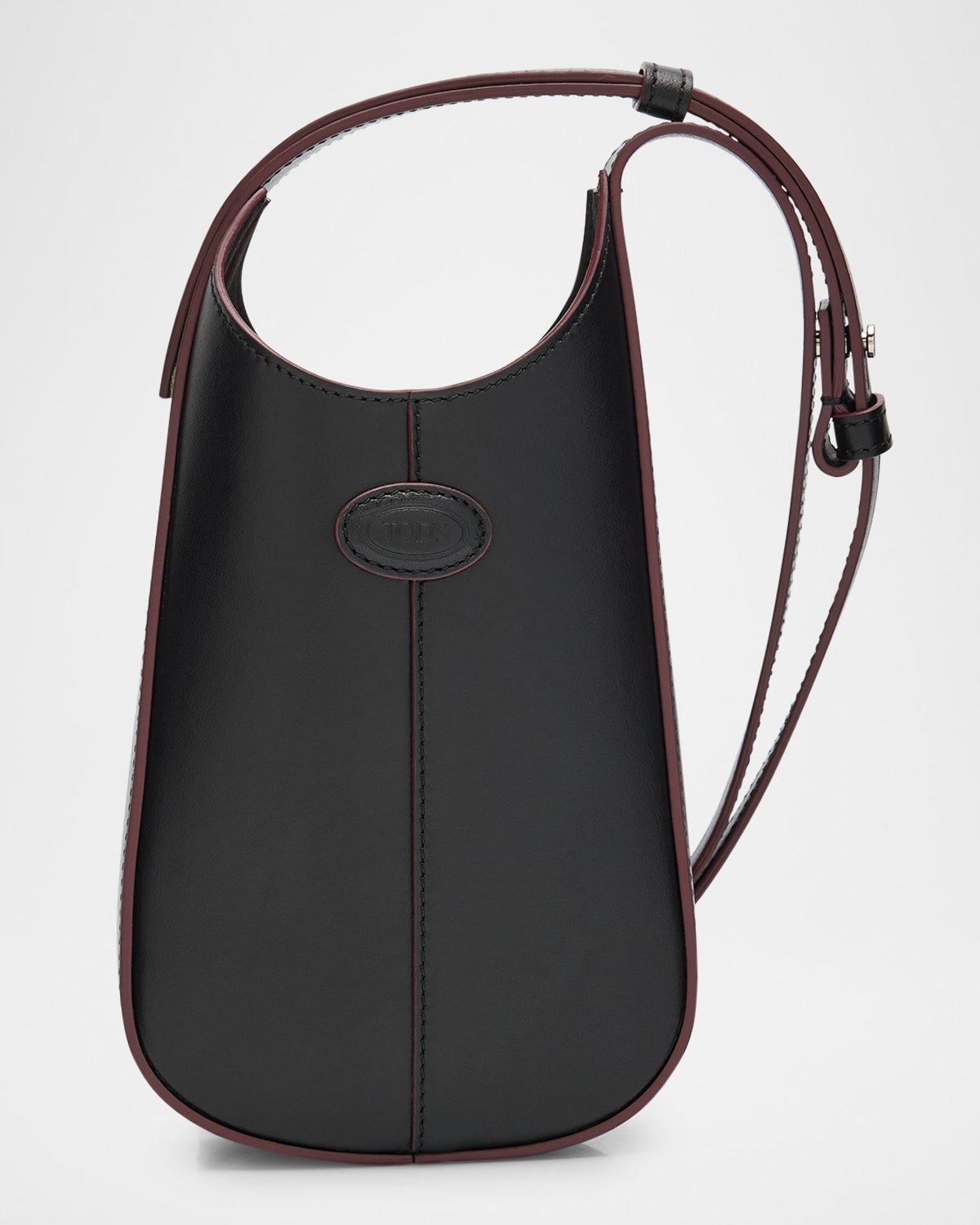 Tod's Di Micro Calfskin Shoulder Bag In Nero