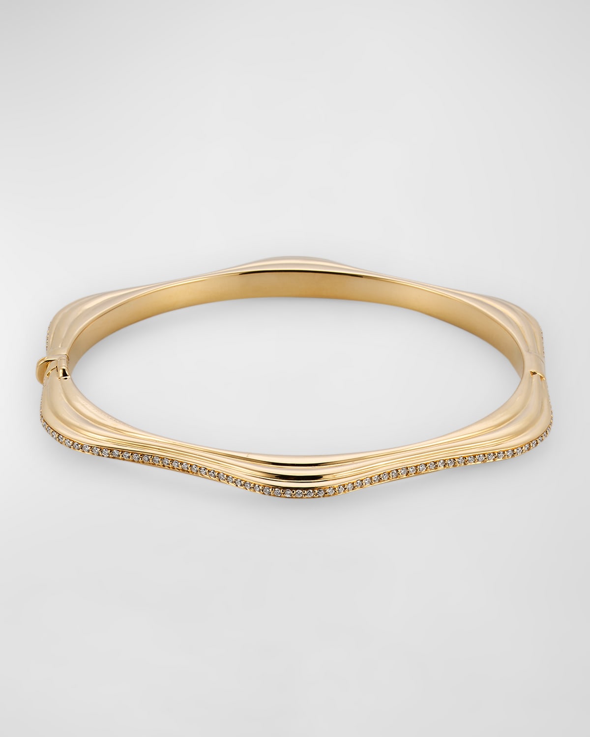 18K Yellow Gold Bangle with GH-SI Diamonds