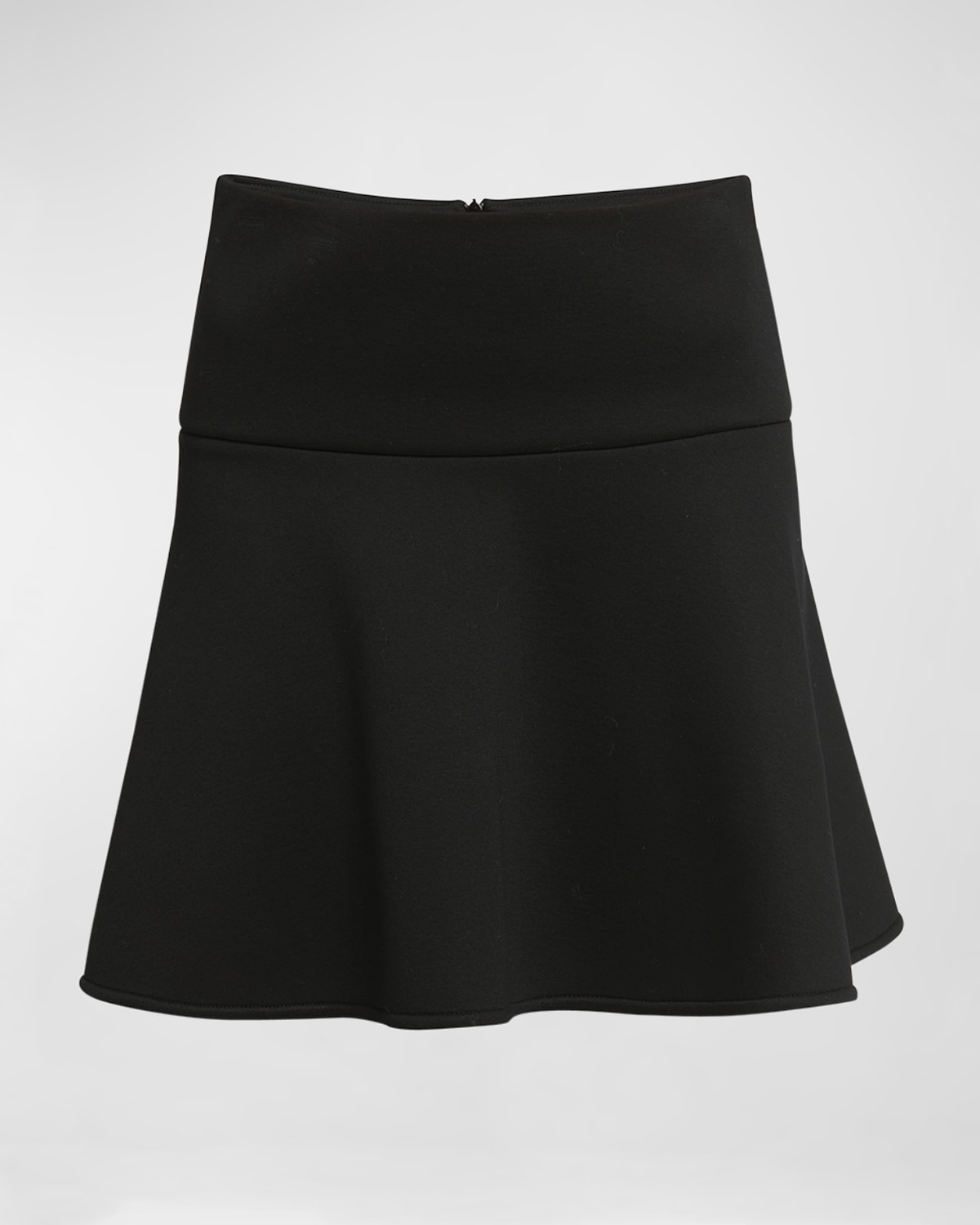 MONCLER NEOPRENE LINED FLARED MINI SKIRT 