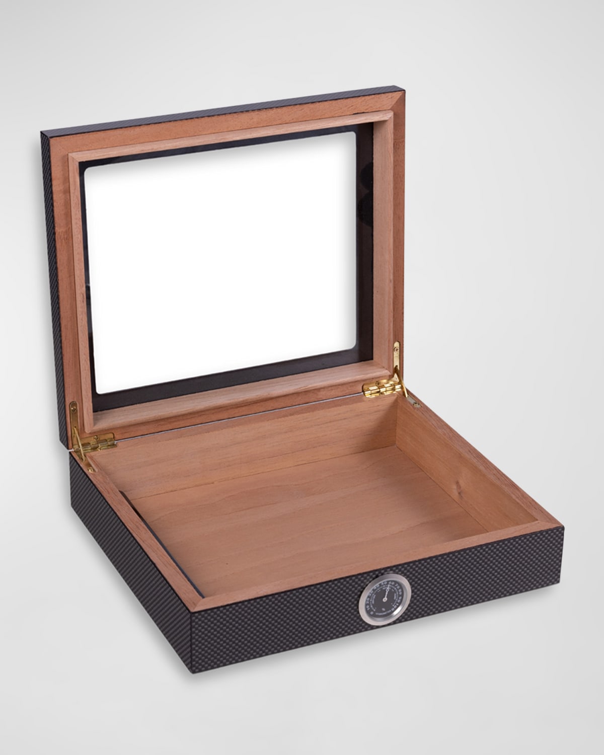 Carbon Fiber Cedar-Lined 20-Cigar Humidor