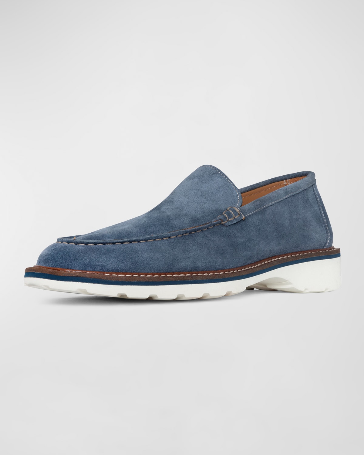 Shop Donald J Pliner Men's Davyn Suede Loafers In Light Blue