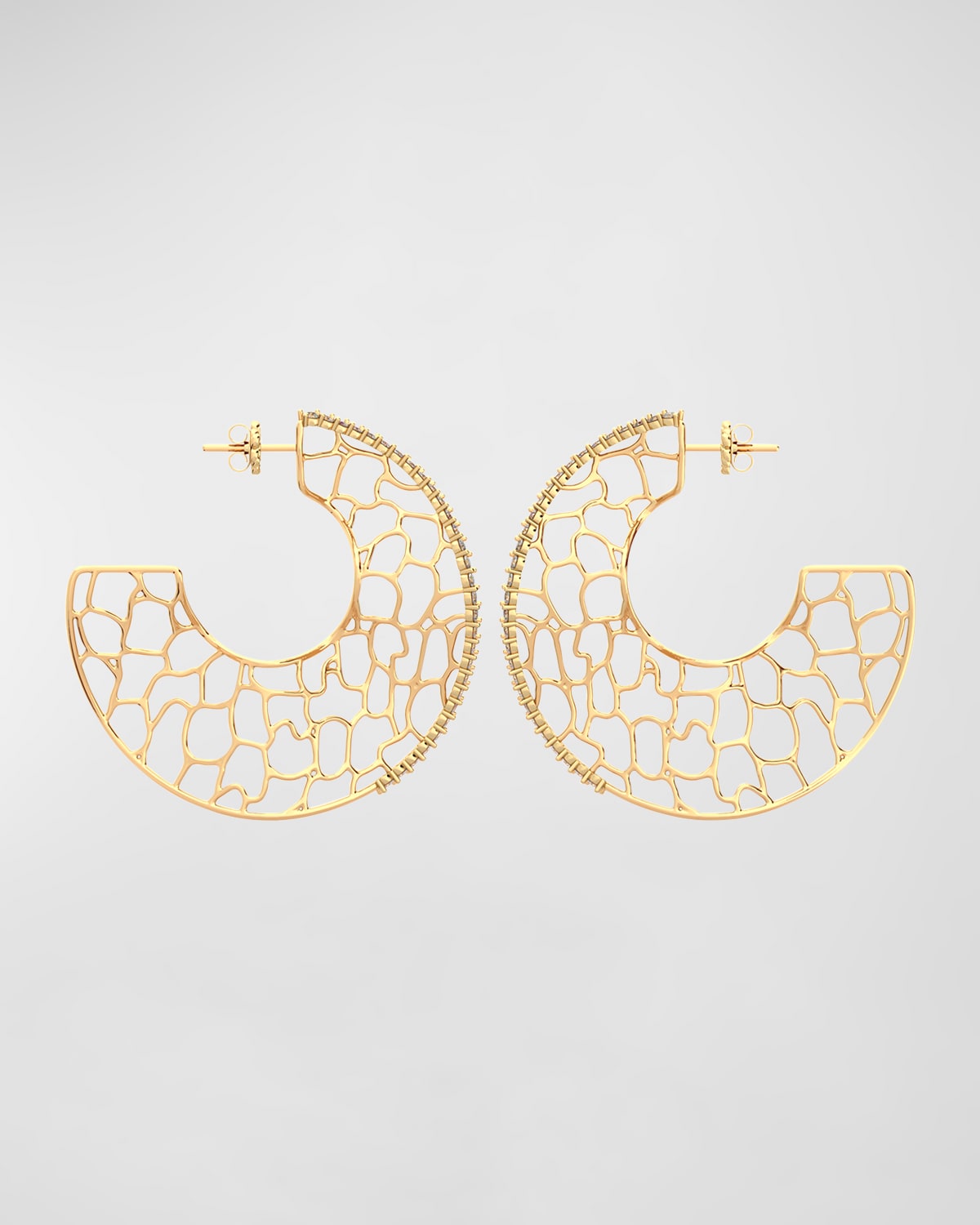 Large Canyon Diamond Hoop Earrings