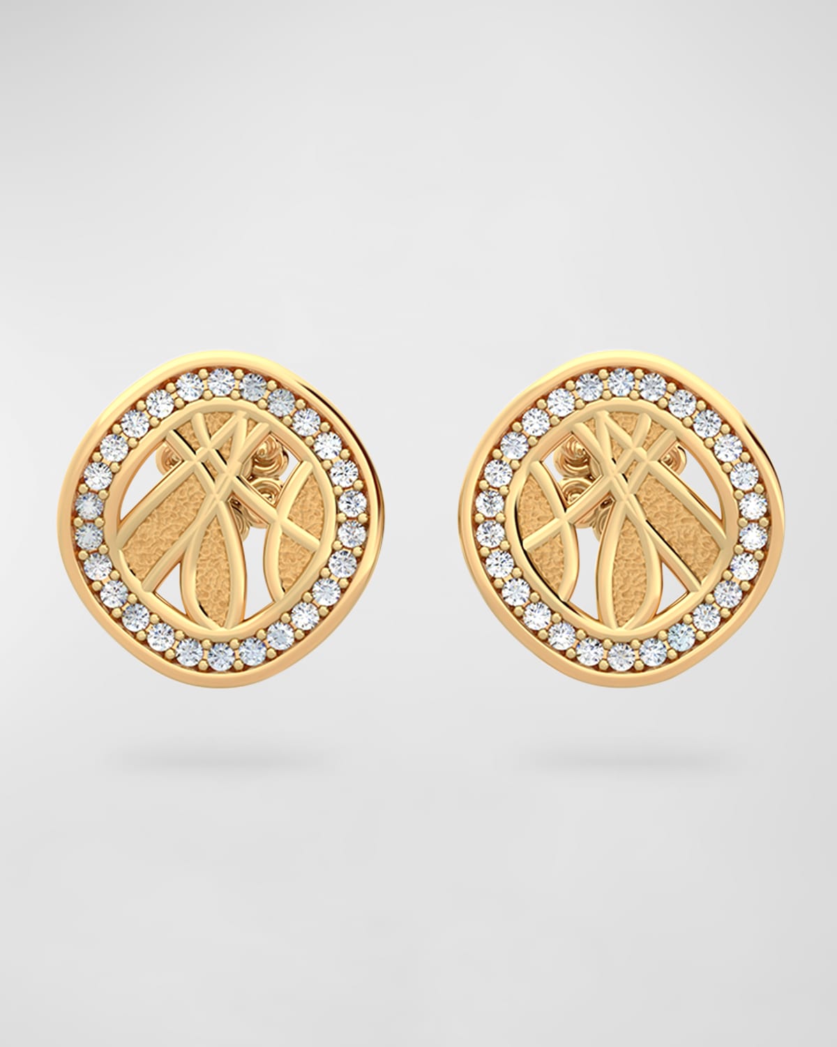River Diamond Stud Earrings